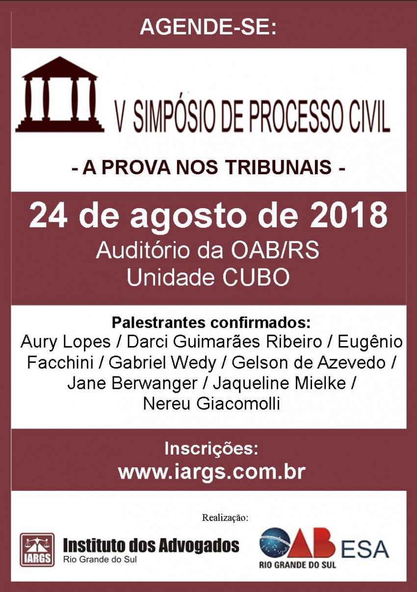 V Simpósio de Processo Civil – A prova nos Tribunais Imagem destaque