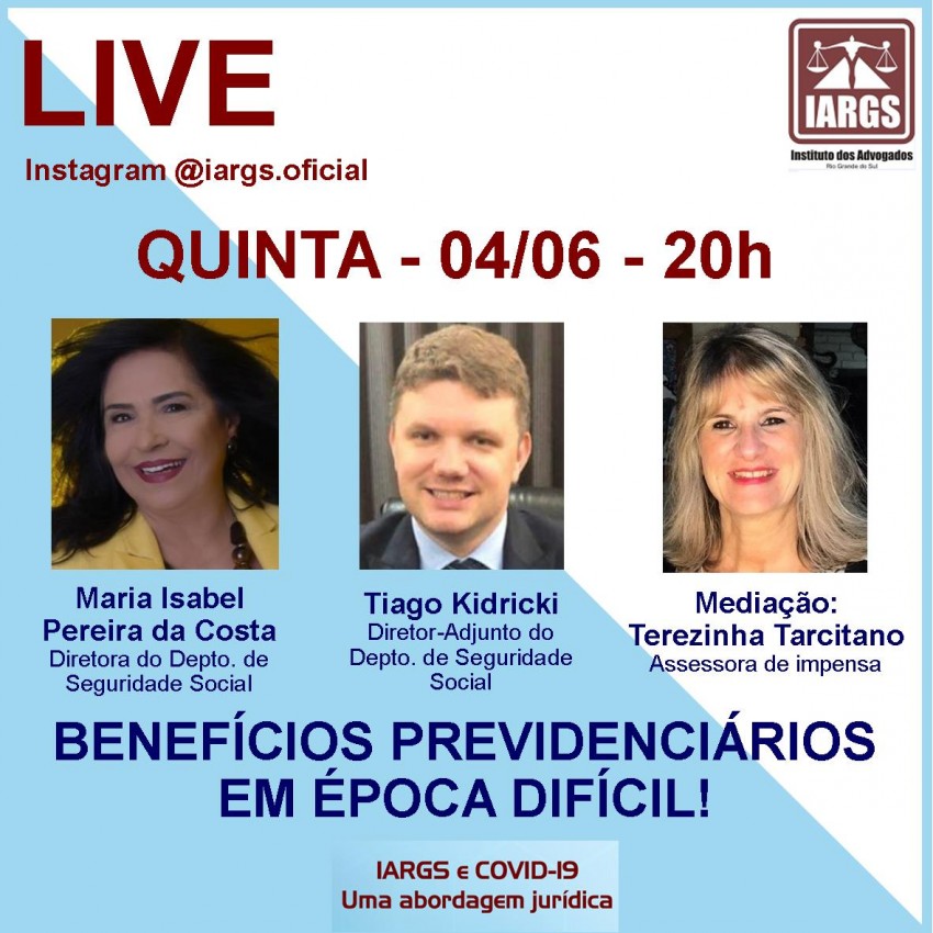 Live – Benefícios Previdenciários em época difícil Imagem destaque