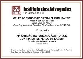 Convite palestra- Proteção do idoso no âmbito dos contratos de plano de saúde