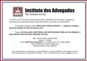 Convite Reunião-almoço JUNHO