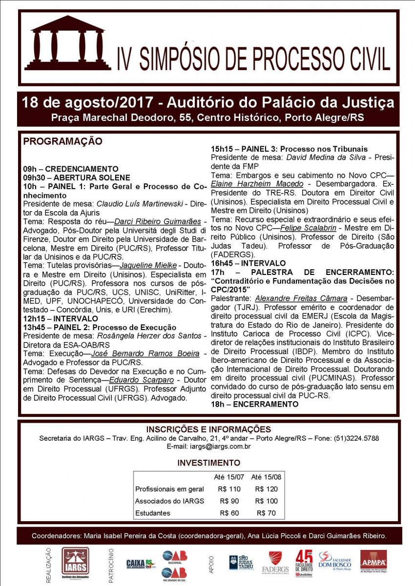 IV Simpósio de Processo Civil Imagem destaque
