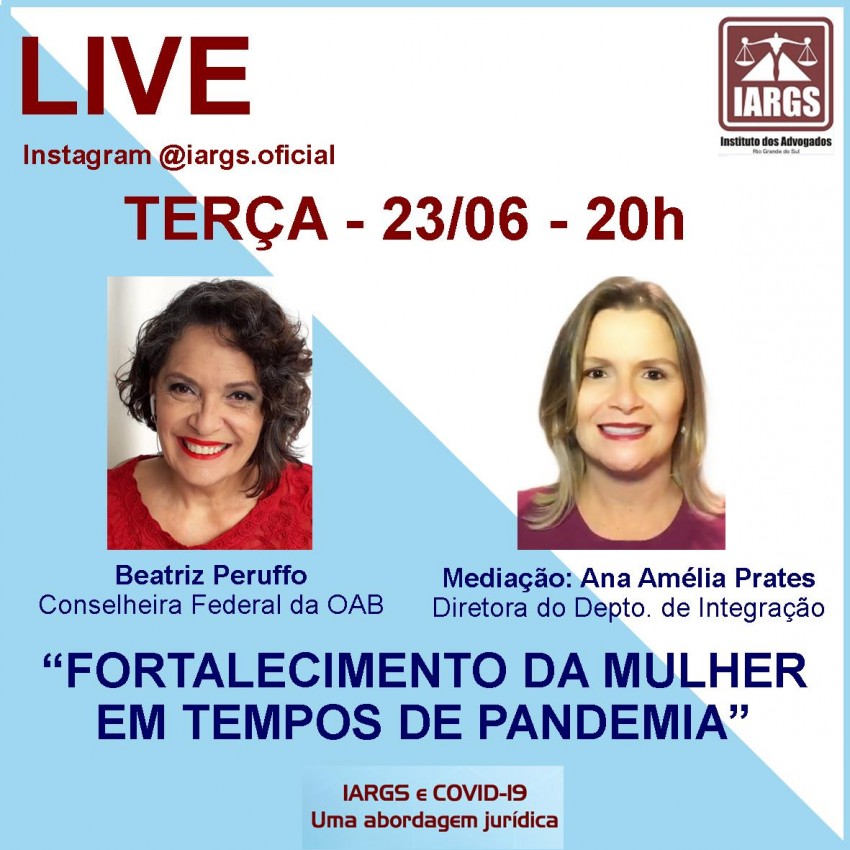 Live – Fortalecimento da mulher em tempos de pandemia Imagem destaque
