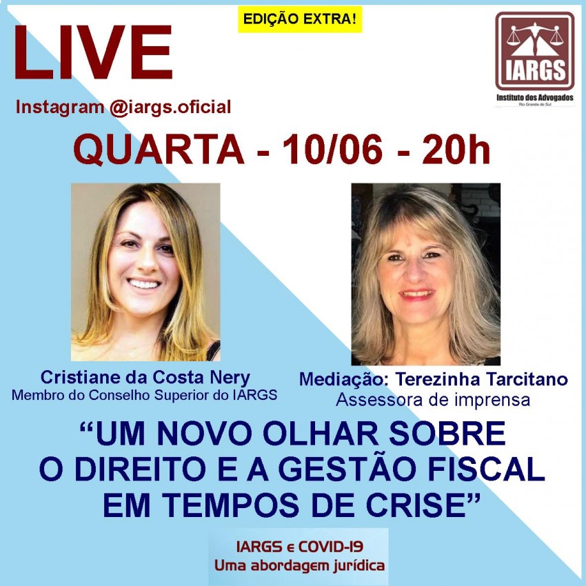 Live – Um novo olhar sobre o direito e a gestão fiscal em tempos de crise Imagem destaque