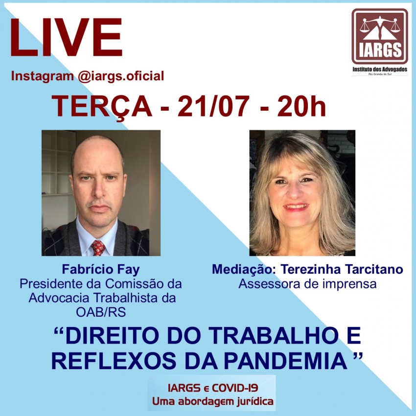 Live – Direito do Trabalho e reflexos da pandemia Imagem destaque