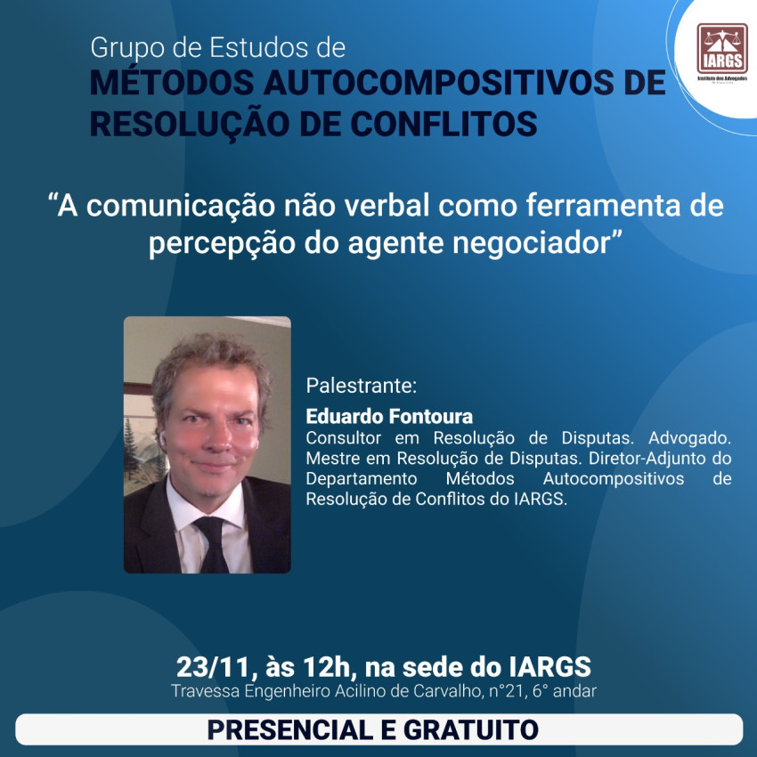 Grupo de Estudos Métodos Autocompositivos de Resolução de Confitos Imagem destaque